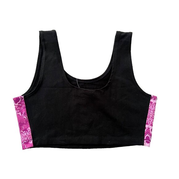 PUMA 536860 Hypnotize T7 Sports Bralette Top Black Purple ( M ) - Picture 4 of 4